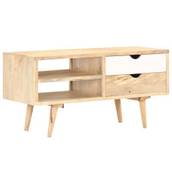 Meuble TV 90x35x45 cm Bois massif de manguier