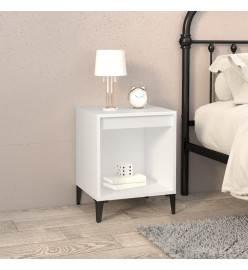 Table de chevet Blanc 40x35x50 cm