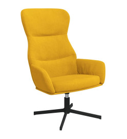 Chaise de relaxation Jaune moutarde Velours