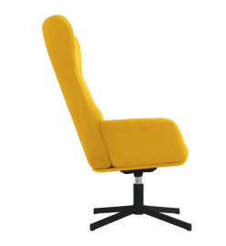 Chaise de relaxation Jaune moutarde Velours