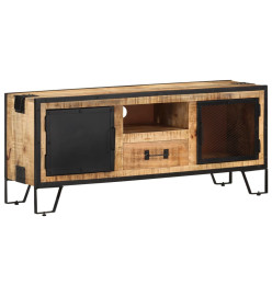 Meuble TV 110x31x46 cm Bois de manguier brut