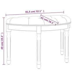 Banc Gris clair 81,5x41x49 cm Velours