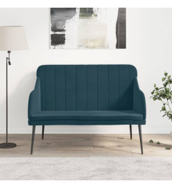 Banc Bleu 110x76x80 cm Velours