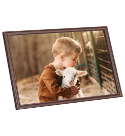 Collage de cadres photo 3pcs au mur table Marron 59,4x84cm MDF