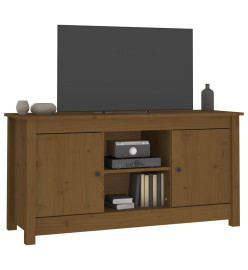 Meuble TV Marron miel 103x36,5x52 cm Bois de pin massif