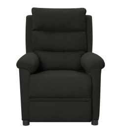 Fauteuil inclinable électrique Noir Tissu