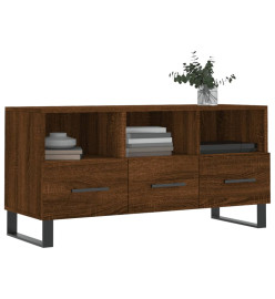 Meuble TV chêne marron 102x36x50 cm bois d'ingénierie