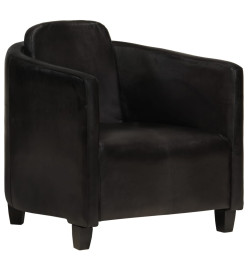 Fauteuil Noir Cuir véritable