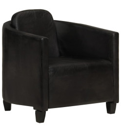 Fauteuil Noir Cuir véritable