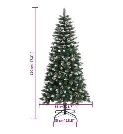 Sapin de Noël artificiel avec support Vert 120 cm PVC