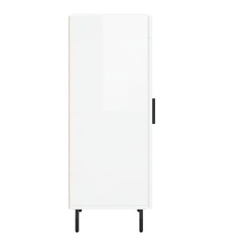 Buffet Blanc brillant 34,5x34x90 cm Bois d'ingénierie