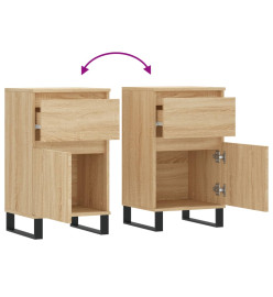 Buffets 2 pcs chêne sonoma 40x35x70 cm bois d'ingénierie