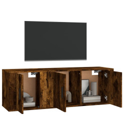 Ensemble de meubles TV 2 pcs Chêne fumé Bois d'ingénierie