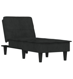 Chaise longue noir velours