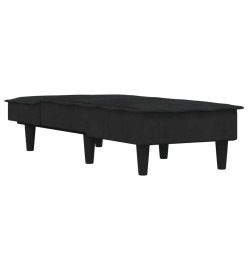 Chaise longue noir velours