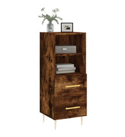 Buffet Chêne fumé 34,5x34x90 cm Bois d'ingénierie
