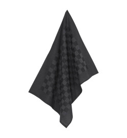 Serviettes de cuisine 50 pcs noir et gris 50x70 cm coton