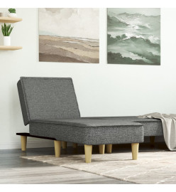 Chaise longue gris foncé tissu