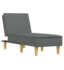 Chaise longue gris foncé tissu