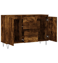 Buffet chêne fumé 104x35x70 cm bois d'ingénierie