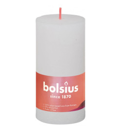 Bolsius Bougies pilier rustiques Shine 8 pcs 100x50 mm Blanc nuageux