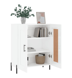 Buffet Blanc brillant 69,5x34x90 cm Bois d'ingénierie