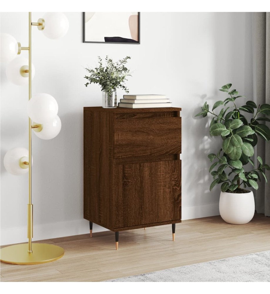 Buffet chêne marron 40x35x70 cm bois d'ingénierie Buffet chêne marron 40x35x70 cm bois d'ingénierie