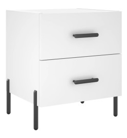 Table de chevet blanc 40x35x47,5 cm bois d’ingénierie