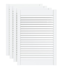 Portes à persiennes 4 pcs Bois de pin massif Blanc 69x49,4 cm