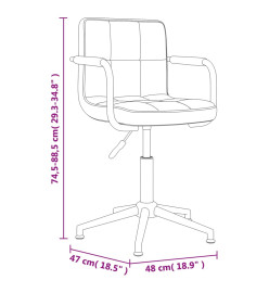 Chaises pivotantes à manger lot de 2 vert foncé velours