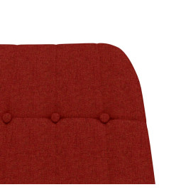 Chaise à bascule avec repose-pied Rouge bordeaux Tissu