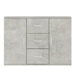 Buffet Gris béton 91x29,5x65 cm Bois d'ingénierie