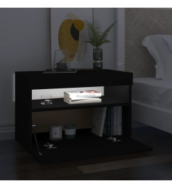 Meubles TV avec lumières LED 2 pcs Noir 60x35x40 cm