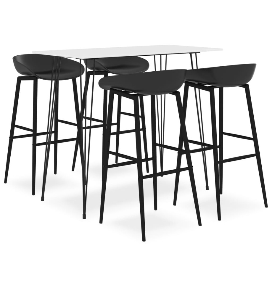 Ensemble de bar 5 pcs Blanc et noir