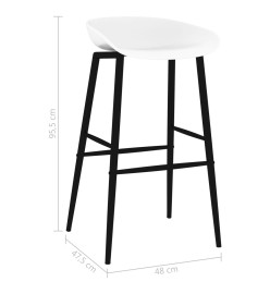 Chaises de bar lot de 2 blanc