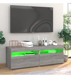 Meubles TV 2 pcs avec lumières LED Sonoma gris 60x35x40 cm