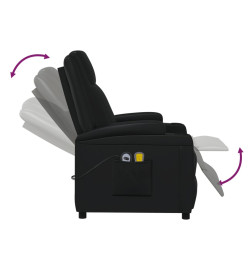 Fauteuil électrique de massage Noir Similicuir