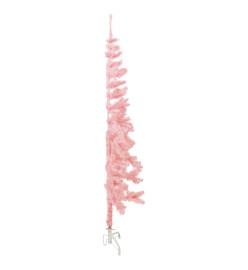 Demi sapin de Noël artificiel mince avec support Rose 180 cm