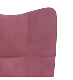 Chaise de relaxation Rose Velours