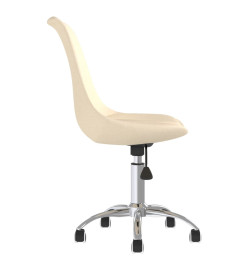 Chaise pivotante de bureau Crème Tissu