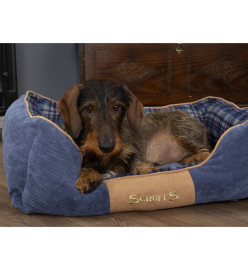 Scruffs Lit à boîte pour chien Highland Bleu XL