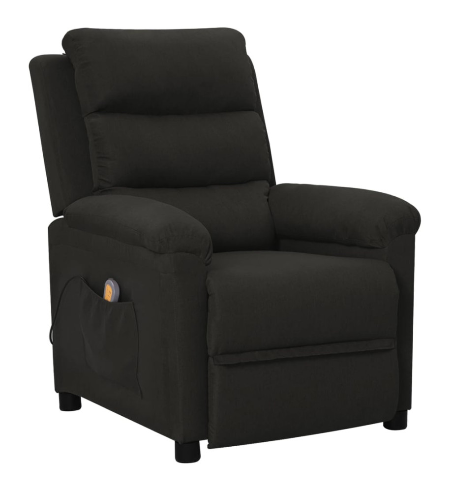 Fauteuil de massage Noir Tissu