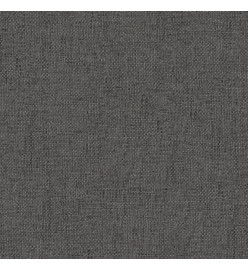 Repose-pied Gris foncé 60x60x36 cm Tissu et similicuir