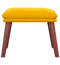 Repose-pied Jaune moutarde 45x29,5x35 cm Velours