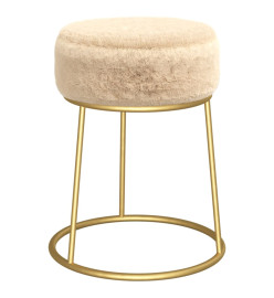 Tabouret rond Crème Peluche