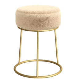 Tabouret rond Crème Peluche