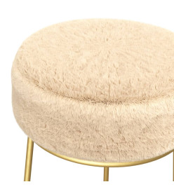 Tabouret rond Crème Peluche