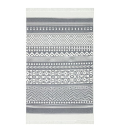 Tapis Gris et blanc 120x180 cm Coton