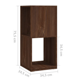 Armoire rotative Chêne marron 34,5x34,5x75,5 cm Aggloméré