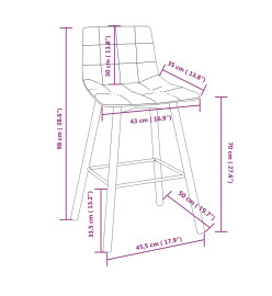 Tabouret de bar Marron Tissu